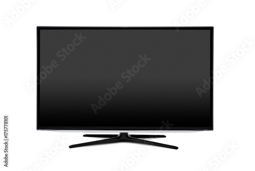 Television, tv screen mockup front view isolated