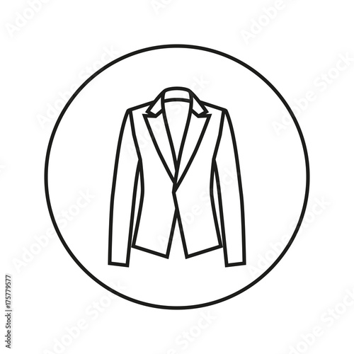 Woman Jacket. Icon. Vector. Line