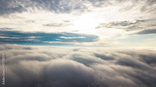 Morning Mist with Mountain ,Sunrise and sea of mis