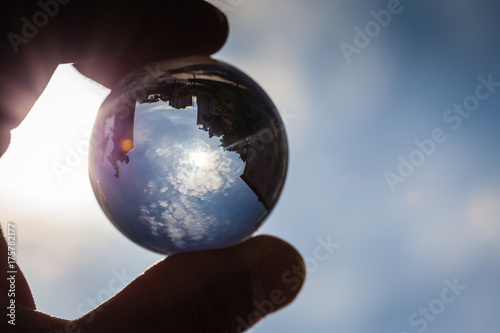 The sky reflected in the crystal ball