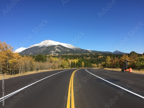 Road in Colorado at autumn