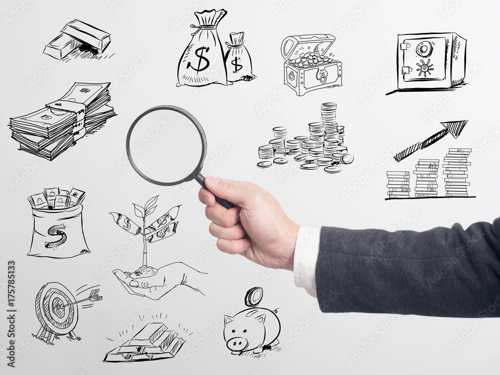 Businessman confirm project .Idea business on white background.he search something. Businessman confirm project .Idea business on white background.he search something.
