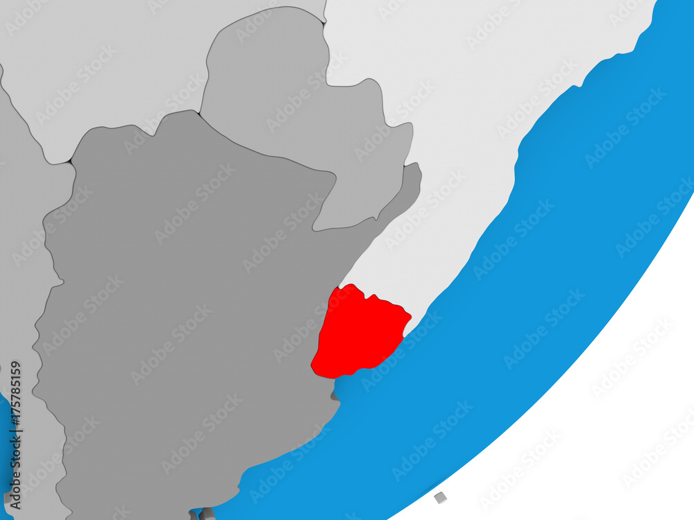 Fototapeta premium Map of Uruguay
