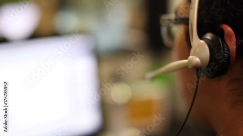 Call Center Employee with Headset