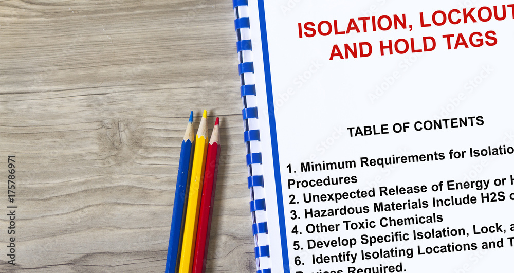 Isolation, lockout and hold tags concept Stock Photo Adobe Stock