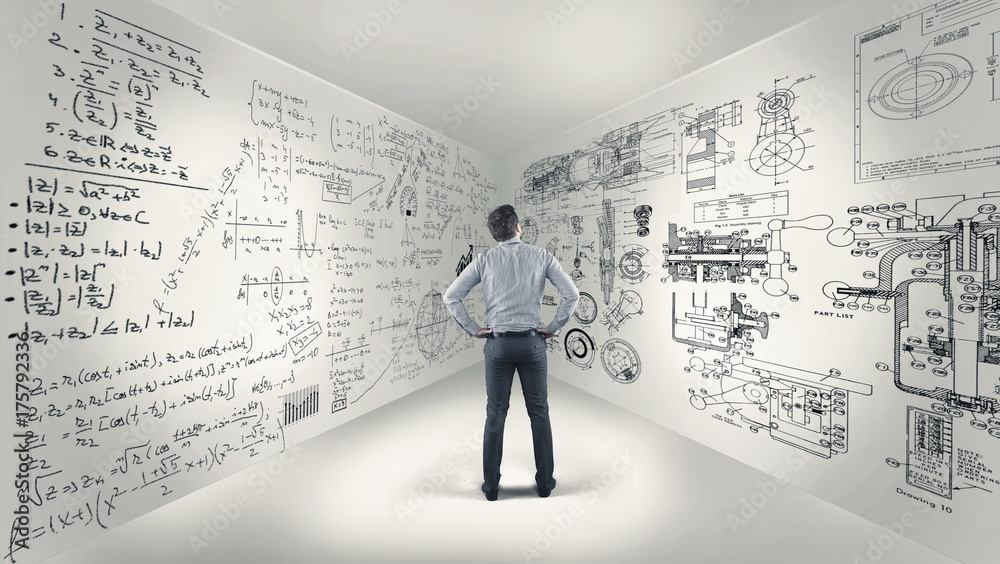 Math formulas on walls Math formulas on walls