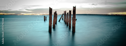 Old Worn Pier Columns