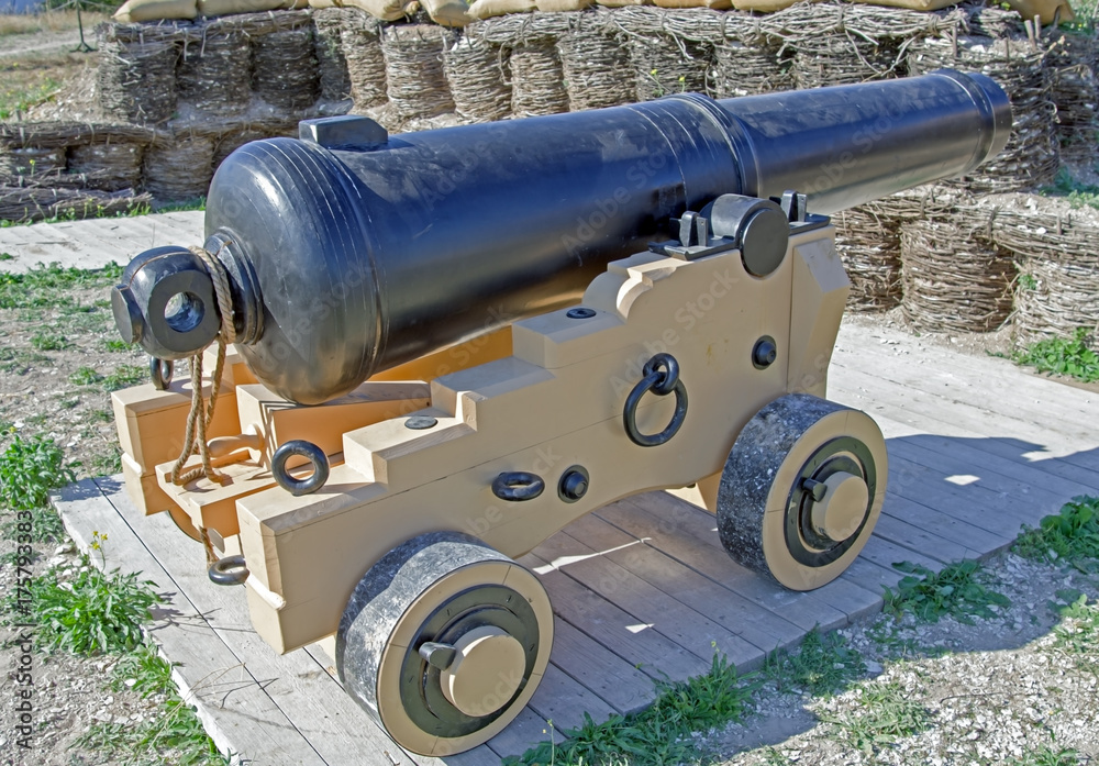 imitation old coastal position of ship gun imitation old coastal position of ship gun