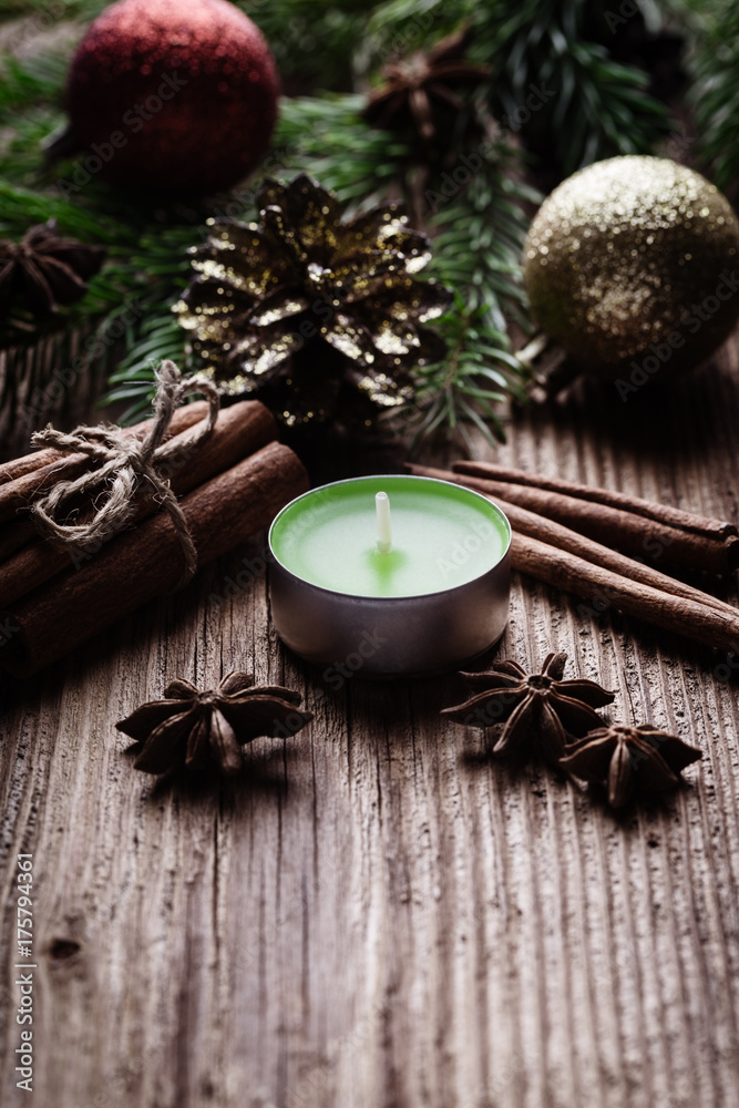 Christmas decorations with space for text Christmas decorations with space for text