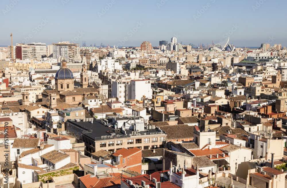 Panorama of Valencia - aerial photo