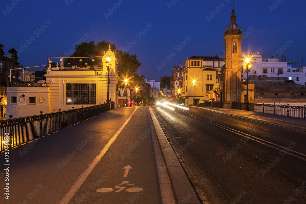 Chapel of Carmen and Isabel II Bridge in Seville