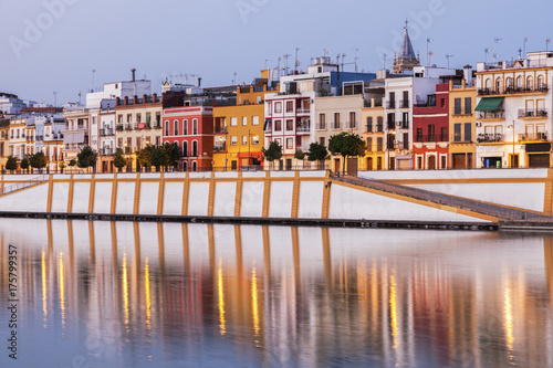 Wallpaper Mural Architecture of Seville along Guadalquivir River Torontodigital.ca
