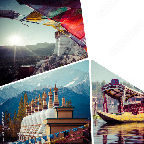 Canvas Print Collage of India images - travel background (my photos)