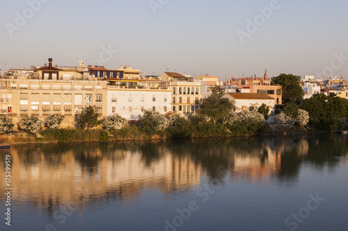 Architecture of Seville along Guadalquivir River © Henryk Sadura