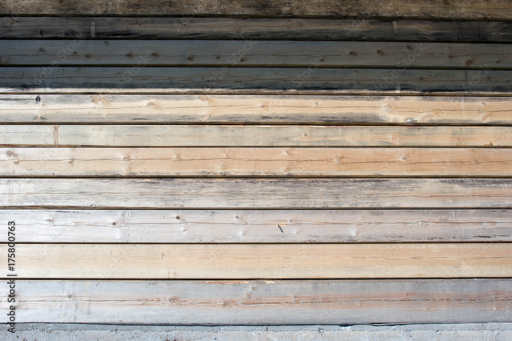 Obraz premium coating of construction wooden lining with protective means
