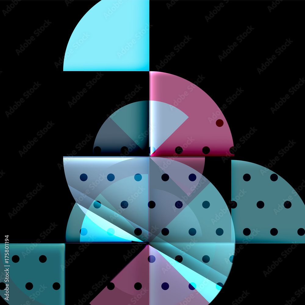 Geometric circle abstract banner Geometric circle abstract banner
