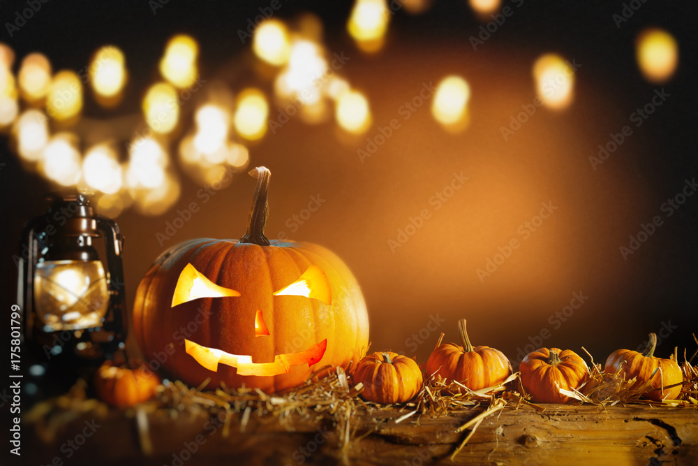 Fototapeta premium Halloween still life background with copy space