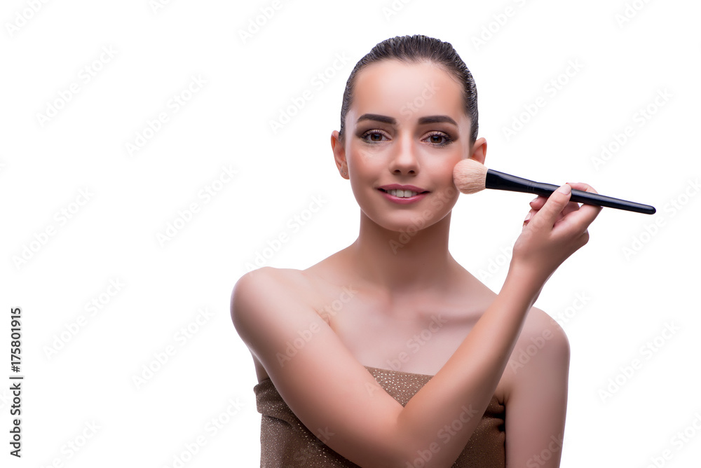 Young beautiful female fashion model with make up Young beautiful female fashion model with make up