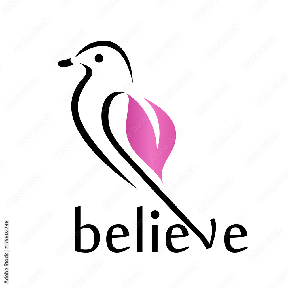 BELIEVE- Cute little bird showing belief in its wings BELIEVE- Cute little bird showing belief in its wings