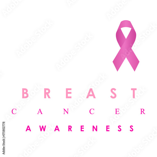 Breast cancer awareness icon in pink colors