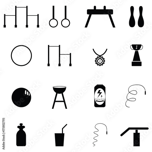 gymnastics icon set