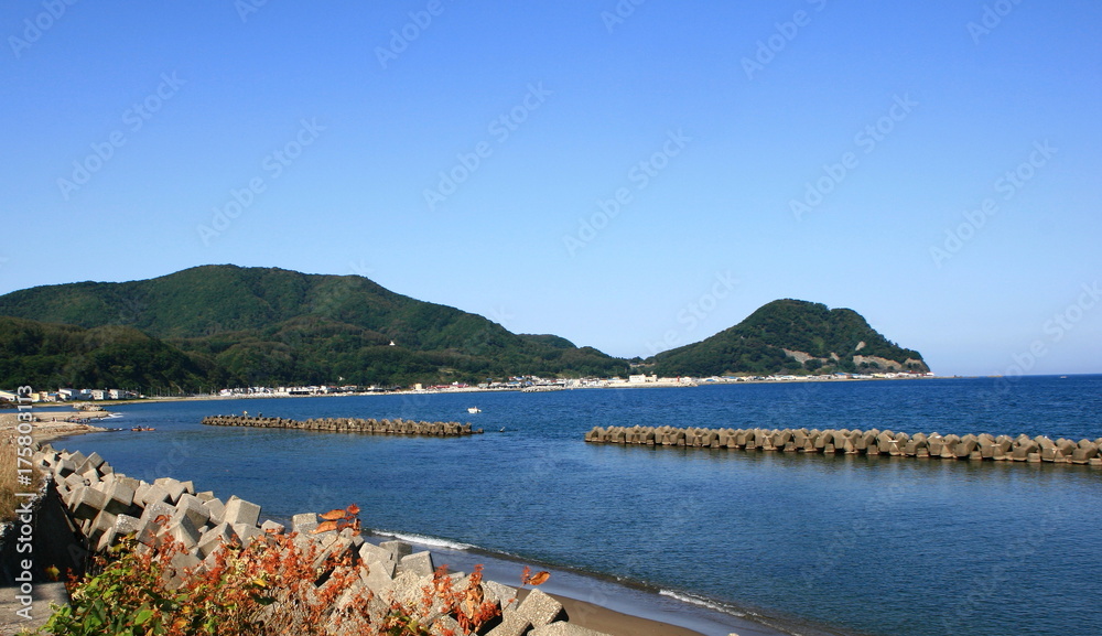 Fototapeta premium Landscape with coast of Hokkaido