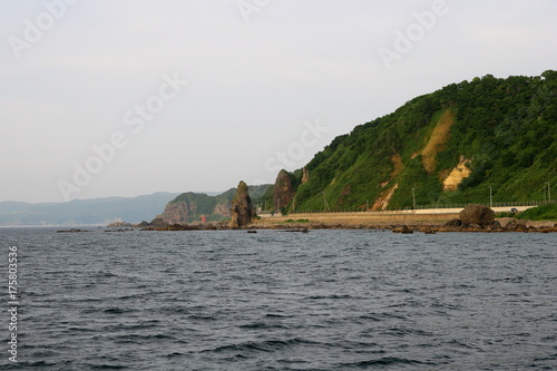 Landscape with coast of Hokkaido photo