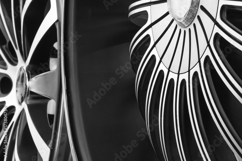 Close up of rims car alloy wheel.