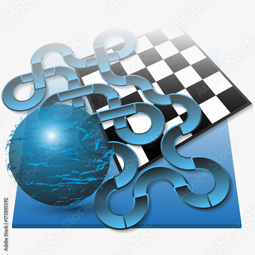 Abstract 3D composition. Vector illustration EPS10