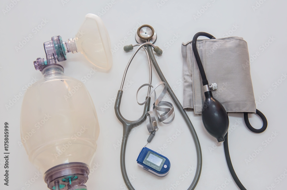 Set Medical equipment on a white background . Set Medical equipment on a white background .
