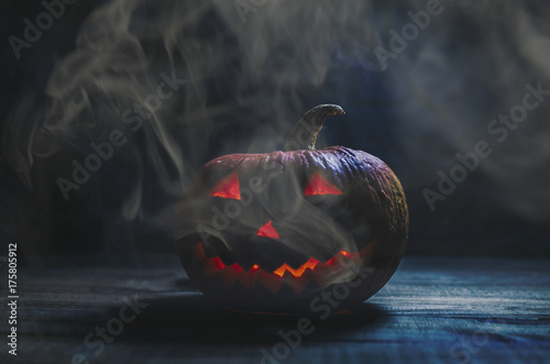 Halloween Pumpkin In Dark