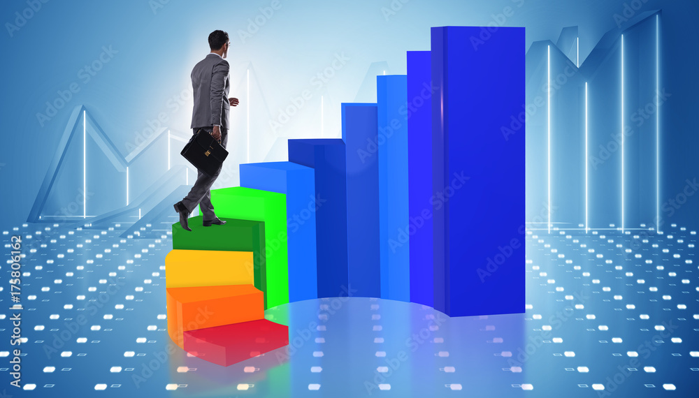 Career development with stairs in business concept Career development with stairs in business concept