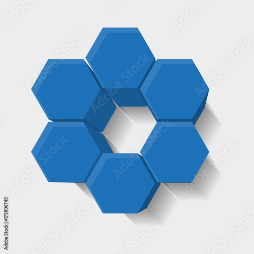 Abstract 3D composition. Vector illustration EPS10