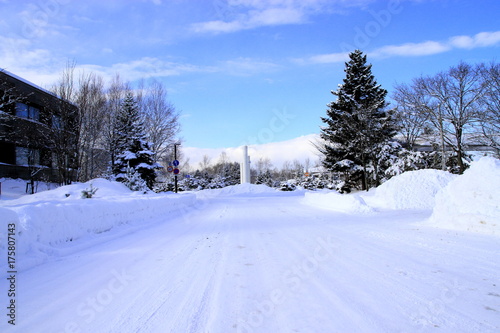 Snow scenery in Sapporo city, Hokkaido