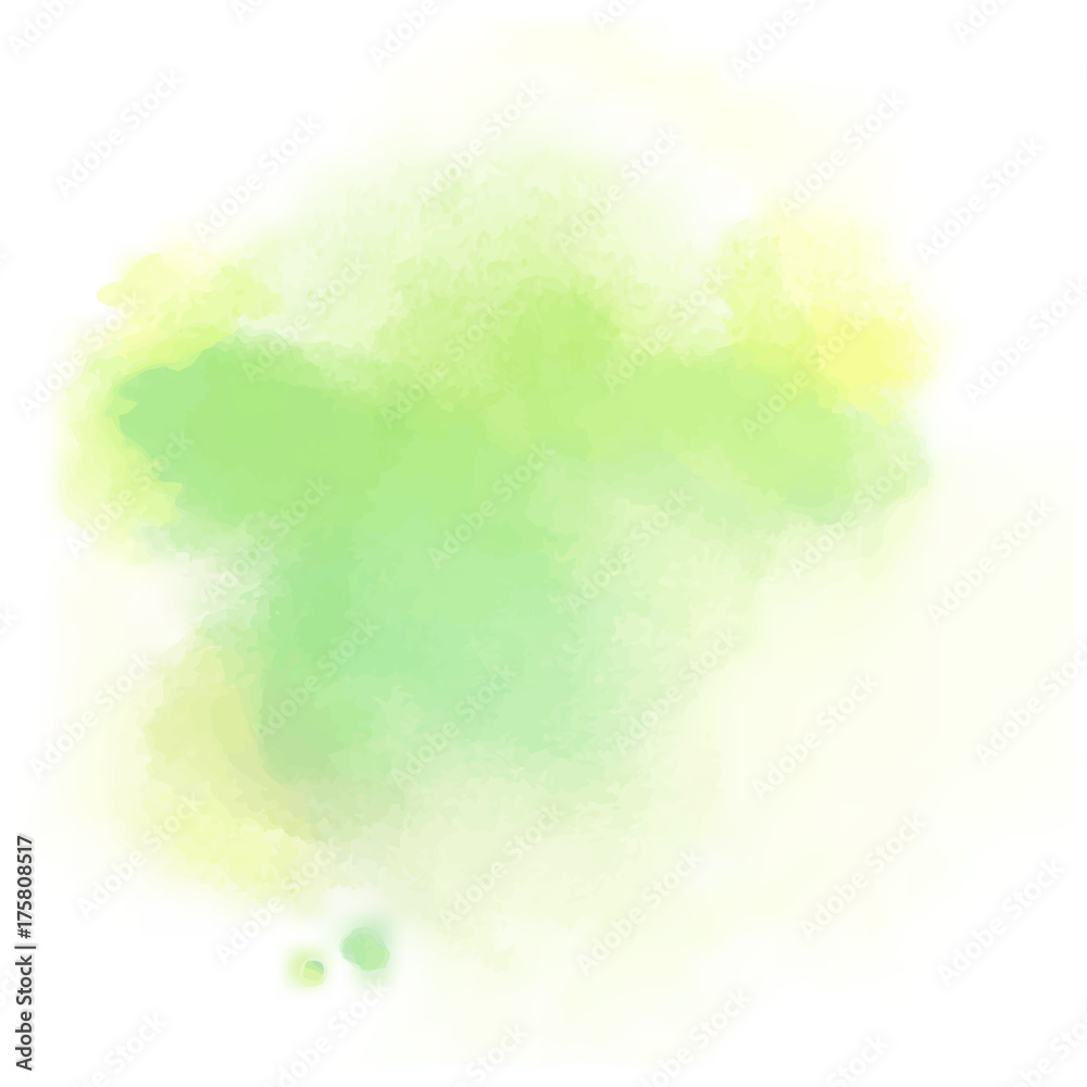 yellow green watercolor splash vector painted water color background