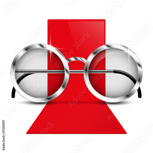 Funny steel sunglasses. Vector illustration EPS10