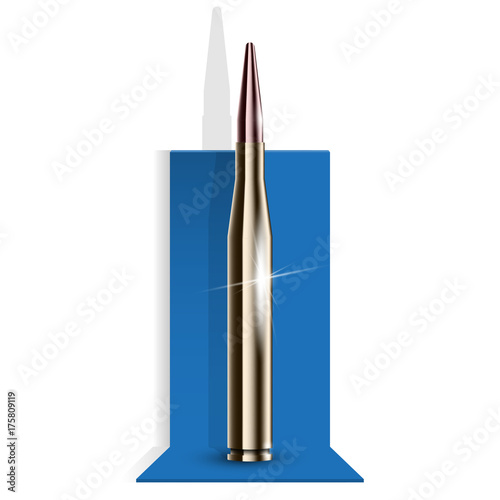 Steel bullet. Vector illustration EPS10