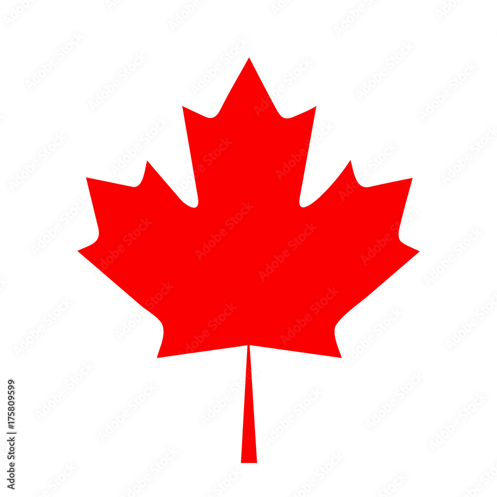 flat design canada flag maple leaf icon vector illustration flat design canada flag maple leaf icon vector illustration