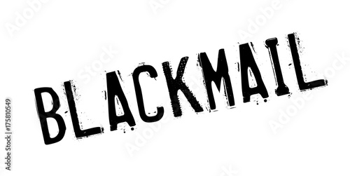 Blackmail rubber stamp. Grunge design with dust scratches. Effects can be easily removed for a clean, crisp look. Color is easily changed.