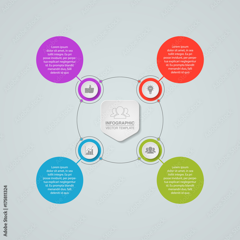 Obraz premium Vector infographic template for diagram, graph, presentation, chart, business concept with 4 options.
