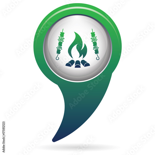 Grilled kebab icon
