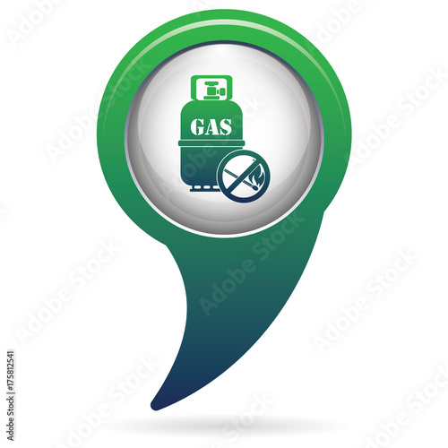 Camping gas bottle icon