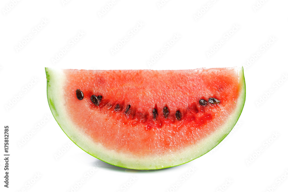 Slice of watermelon on white background Slice of watermelon on white background