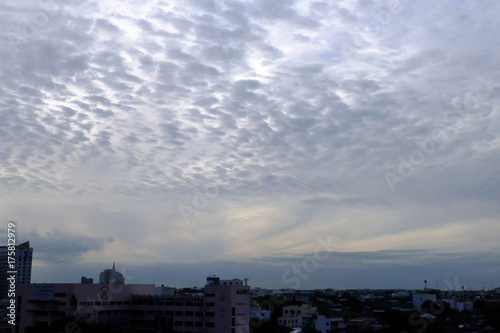 Nature Blue Sky with Stormy Clouds Background Great For Any Use.