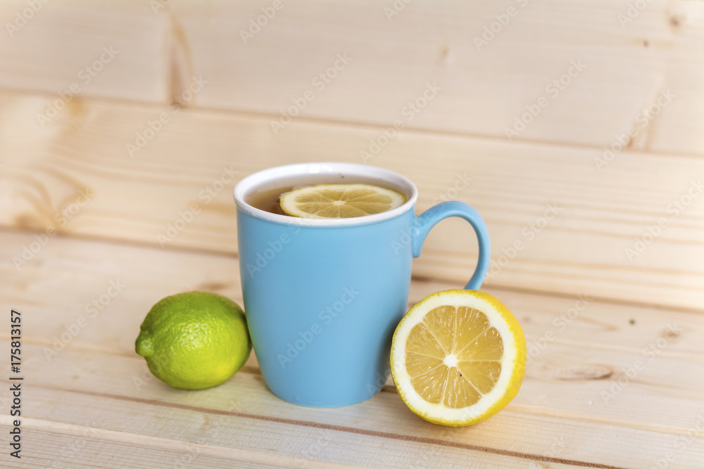 blue cup of tea with lemon blue cup of tea with lemon