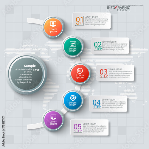 Abstract 3D Paper Infographics