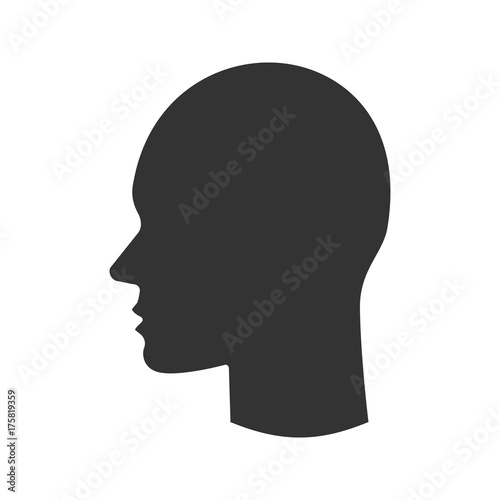 Human's head glyph icon