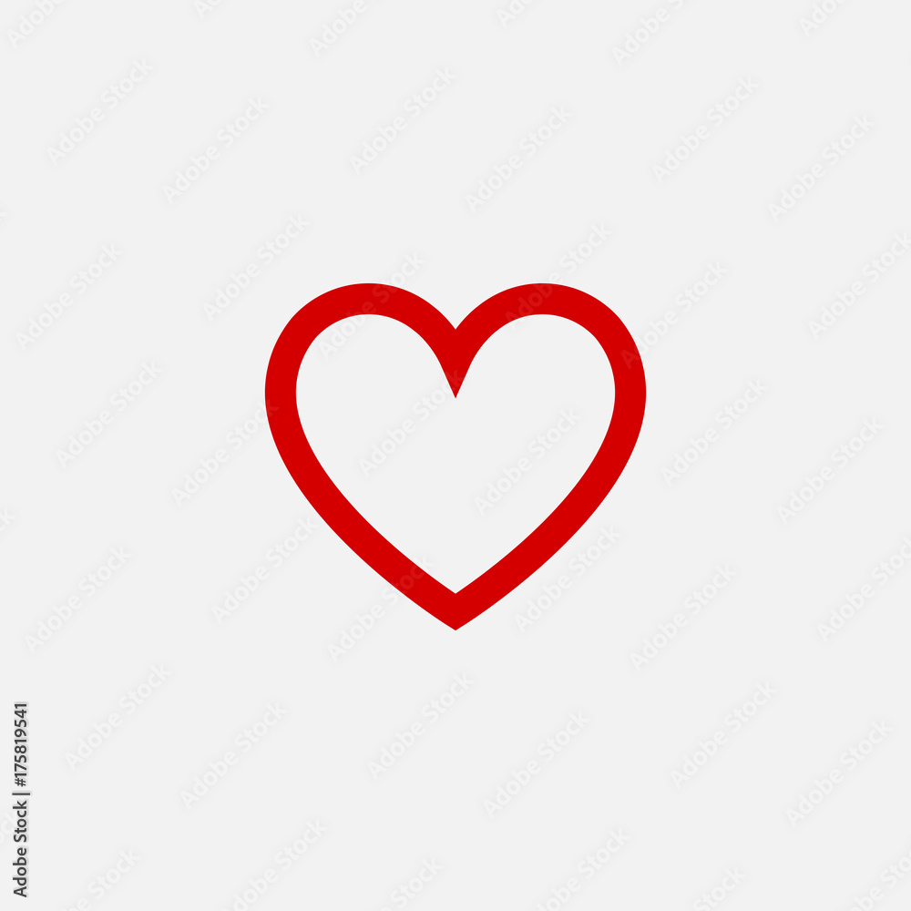 Heart flat design icon vector