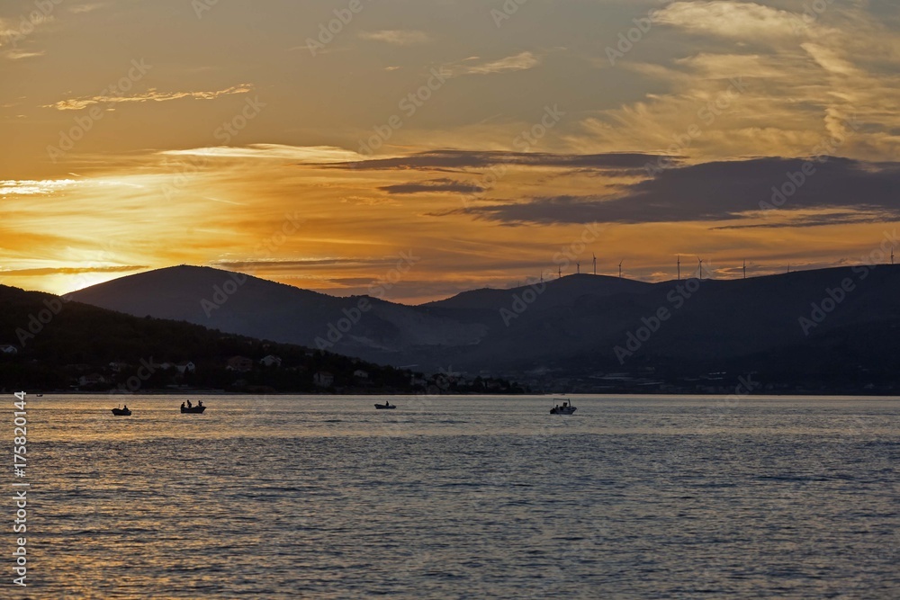 Sonnenuntergang Adria Trogir Kroatien