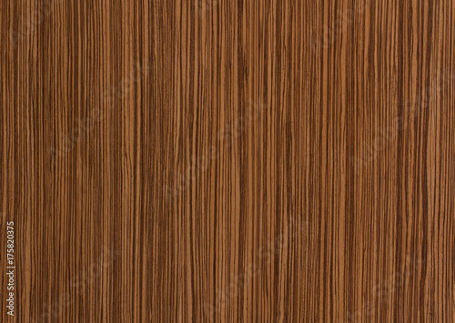 Wood Background, Brown Zebrano Wooden Grain Texture photo